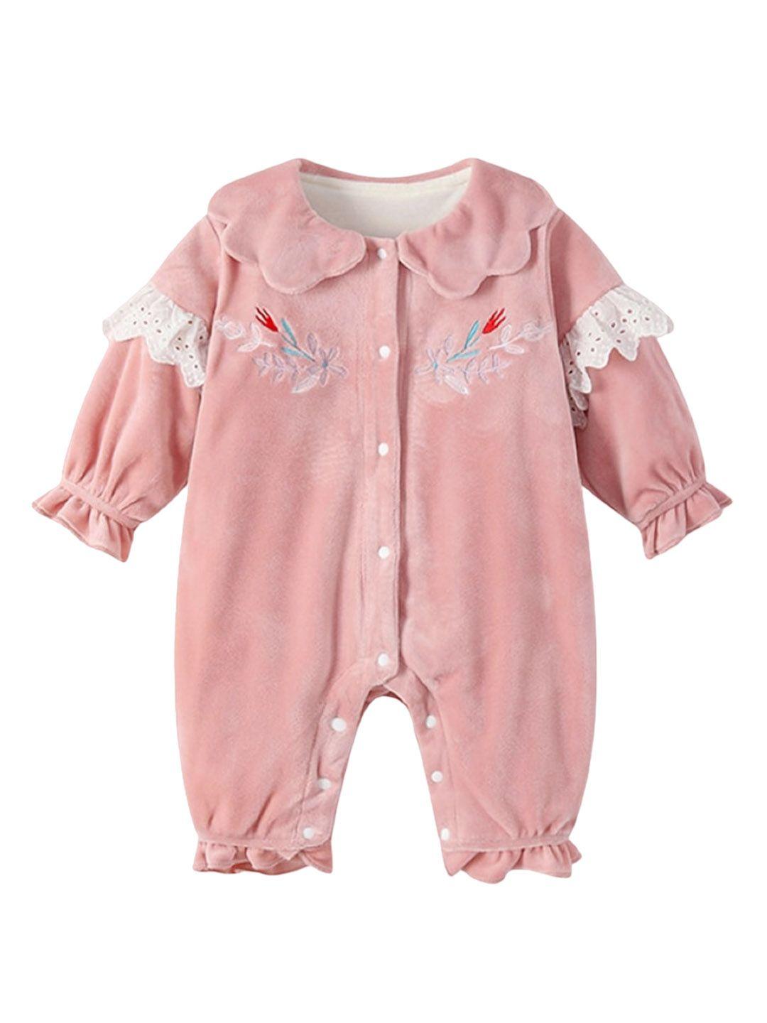 stylecast-infant-girls-pink-round-neck-rompers