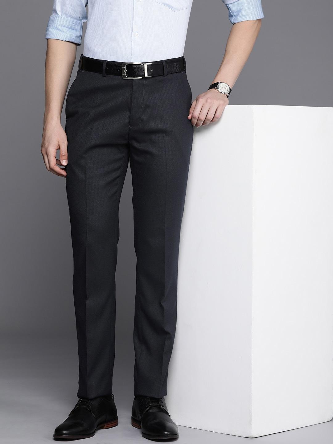 raymond-men-checked-slim-fit-formal-trousers