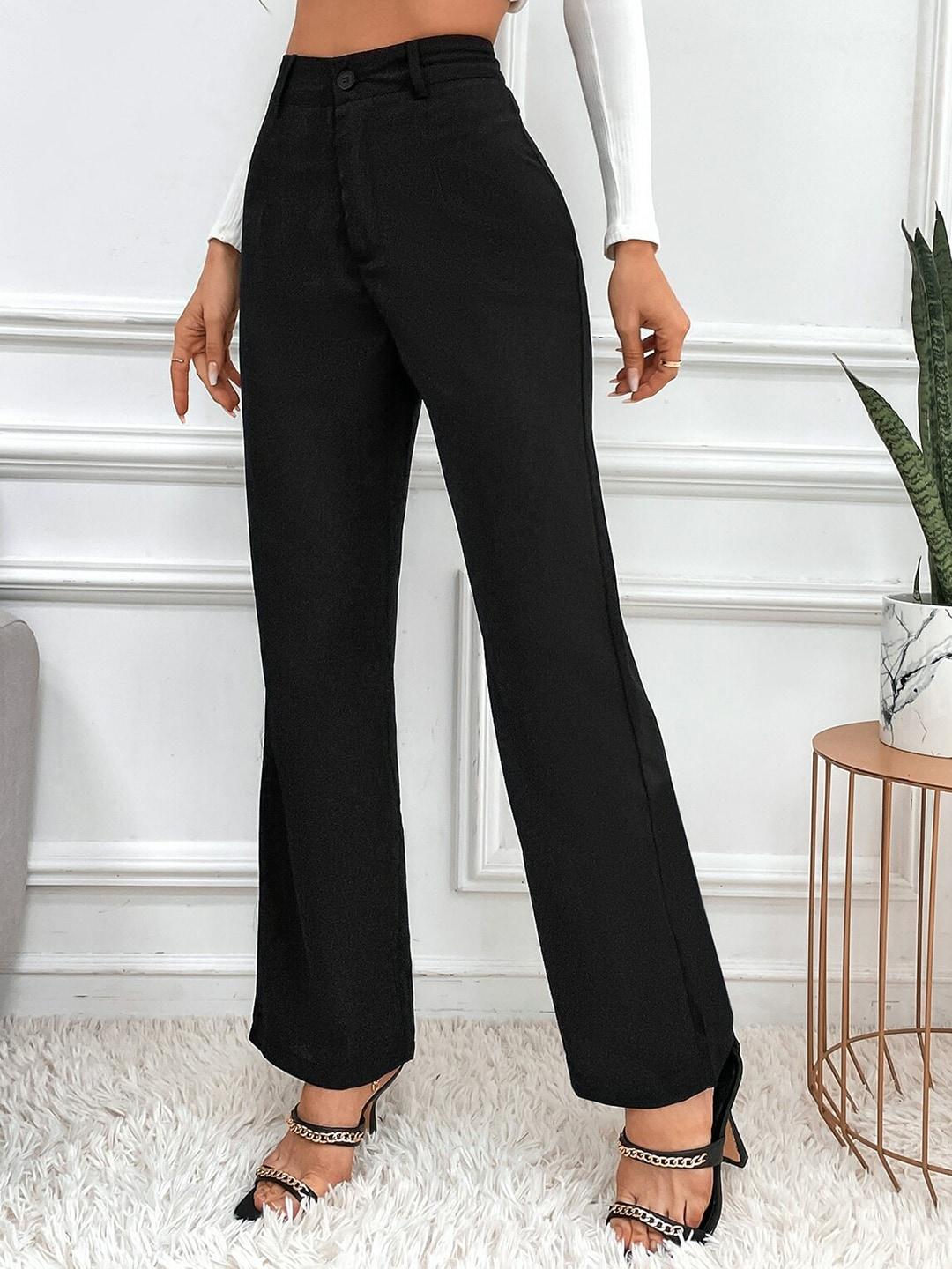 Visit Wear Women High-Rise Pleated Trousers