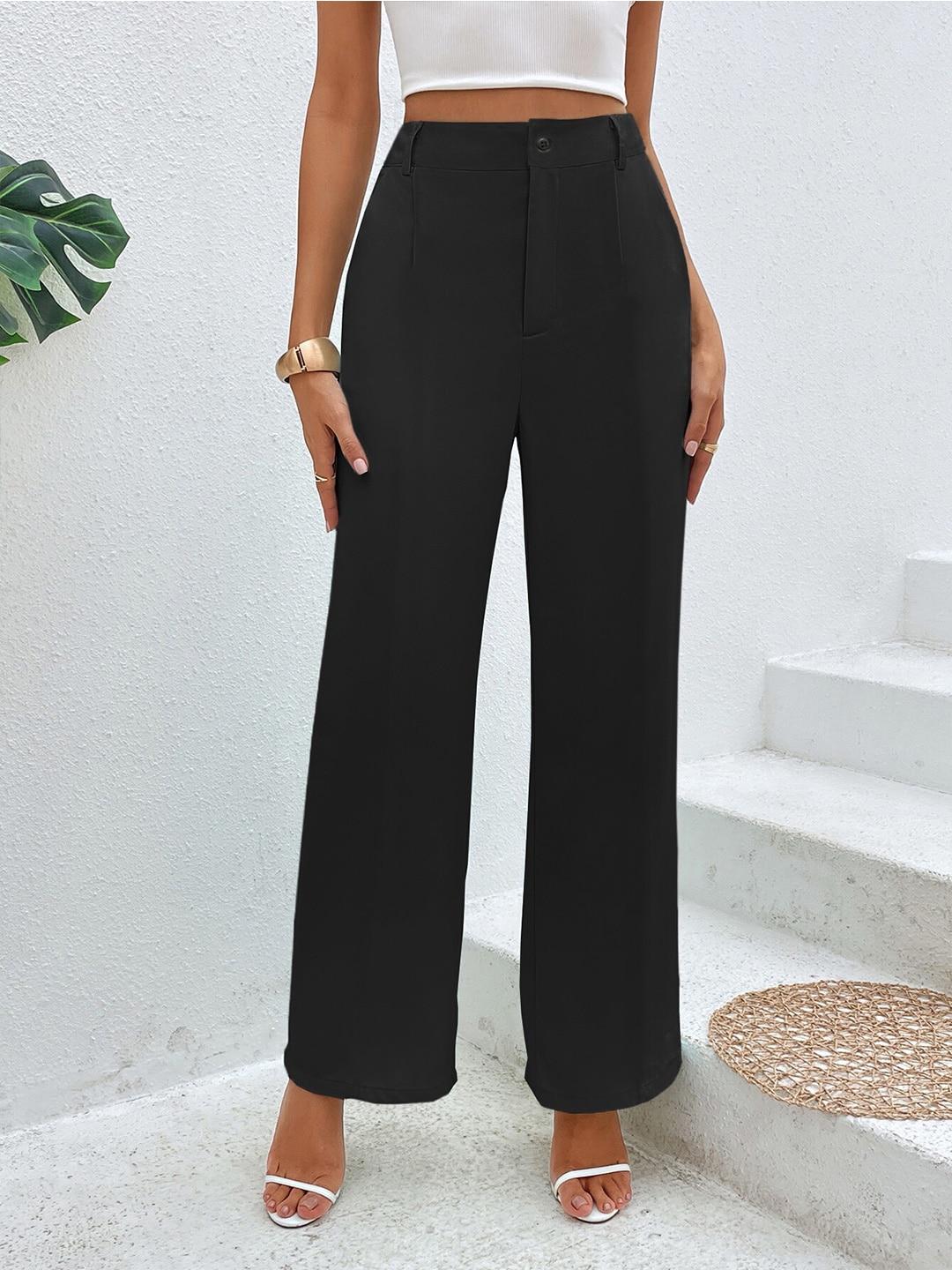 visit-wear-women-high-rise-pleated-parallel-trousers