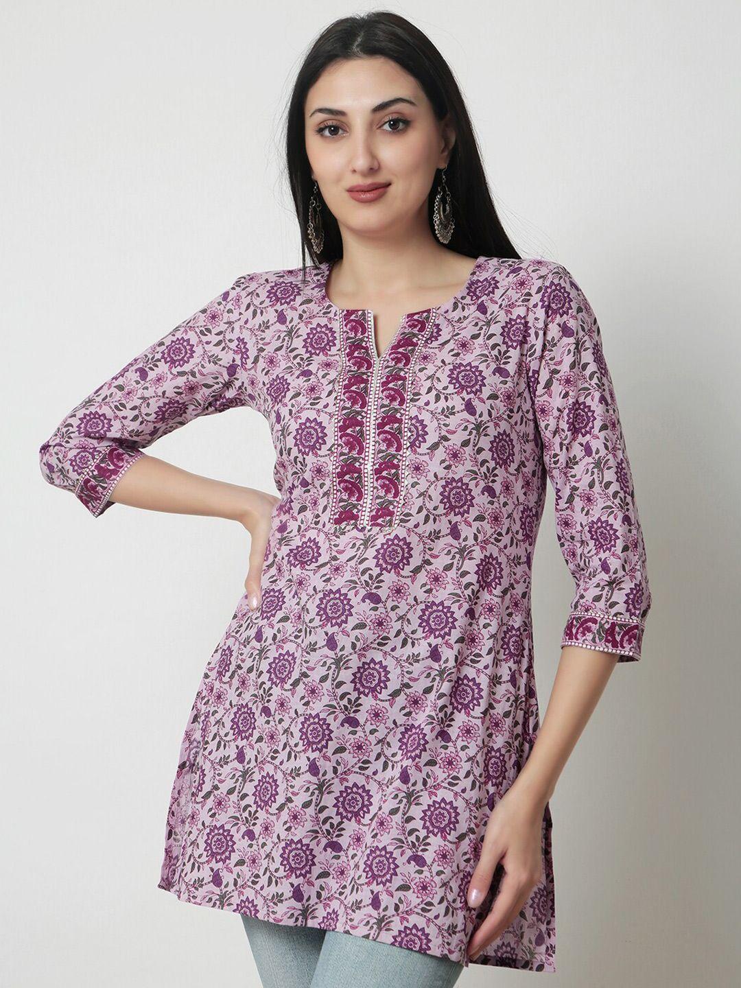 kalini-floral-printed-notched-neck-cotton-top