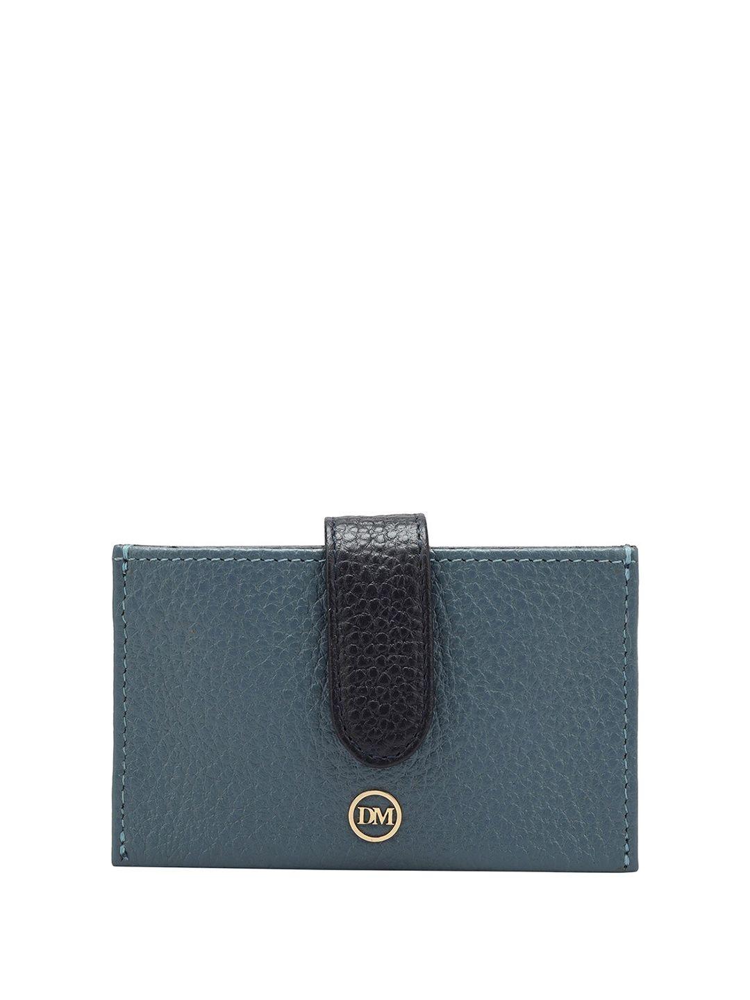 Da Milano Unisex Textured Leather Card Holder Wallet
