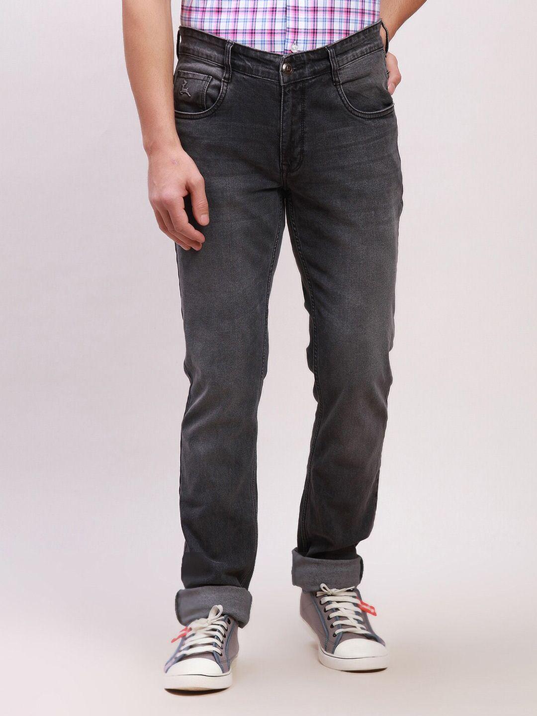 Parx Men Tapered Fit Low-Rise Heavy Fade Cotton Jeans