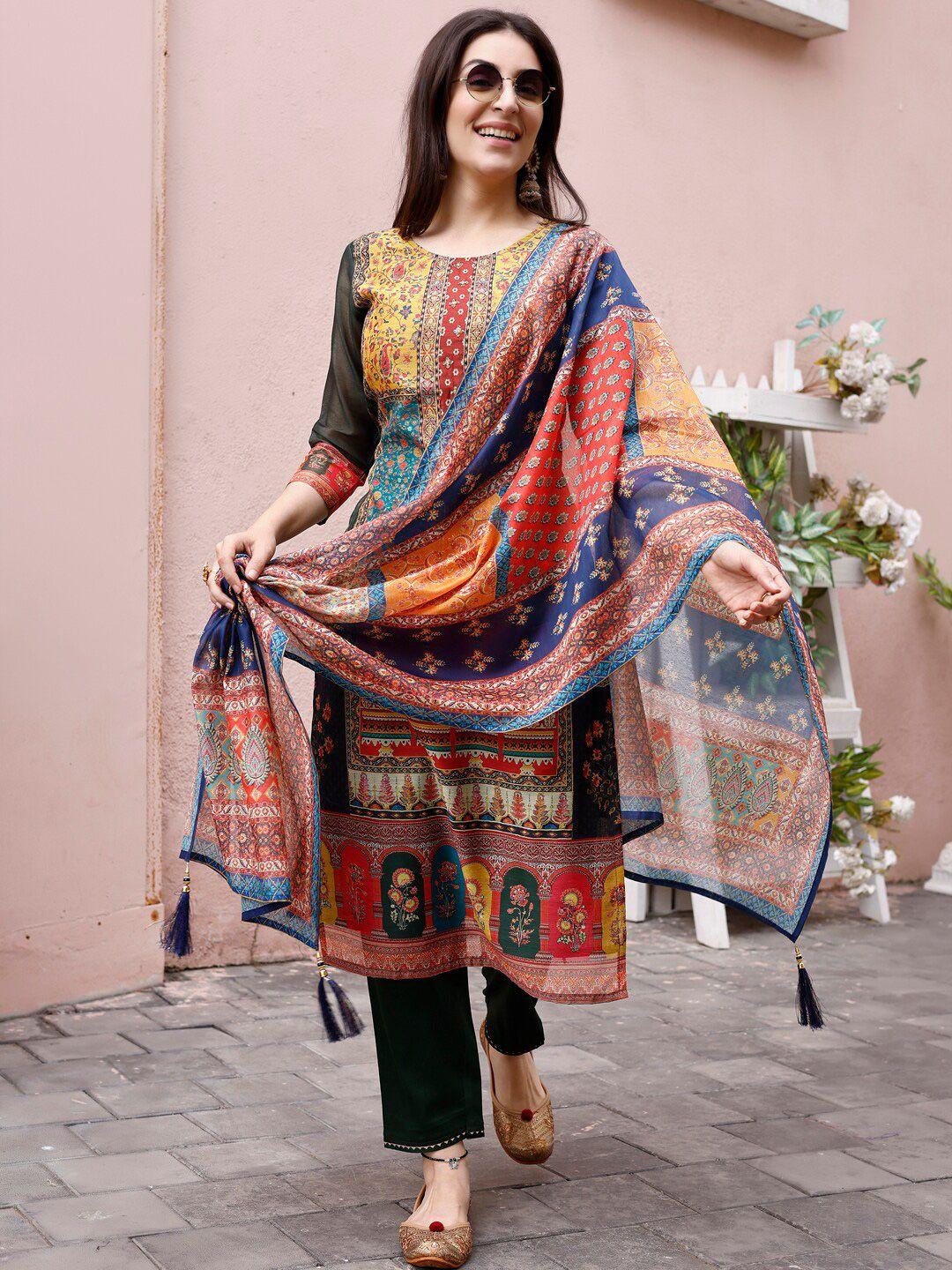 kalini-ethnic-motifs-printed-regular-thread-work-chanderi-silk-kurta-with-trousers-&-with
