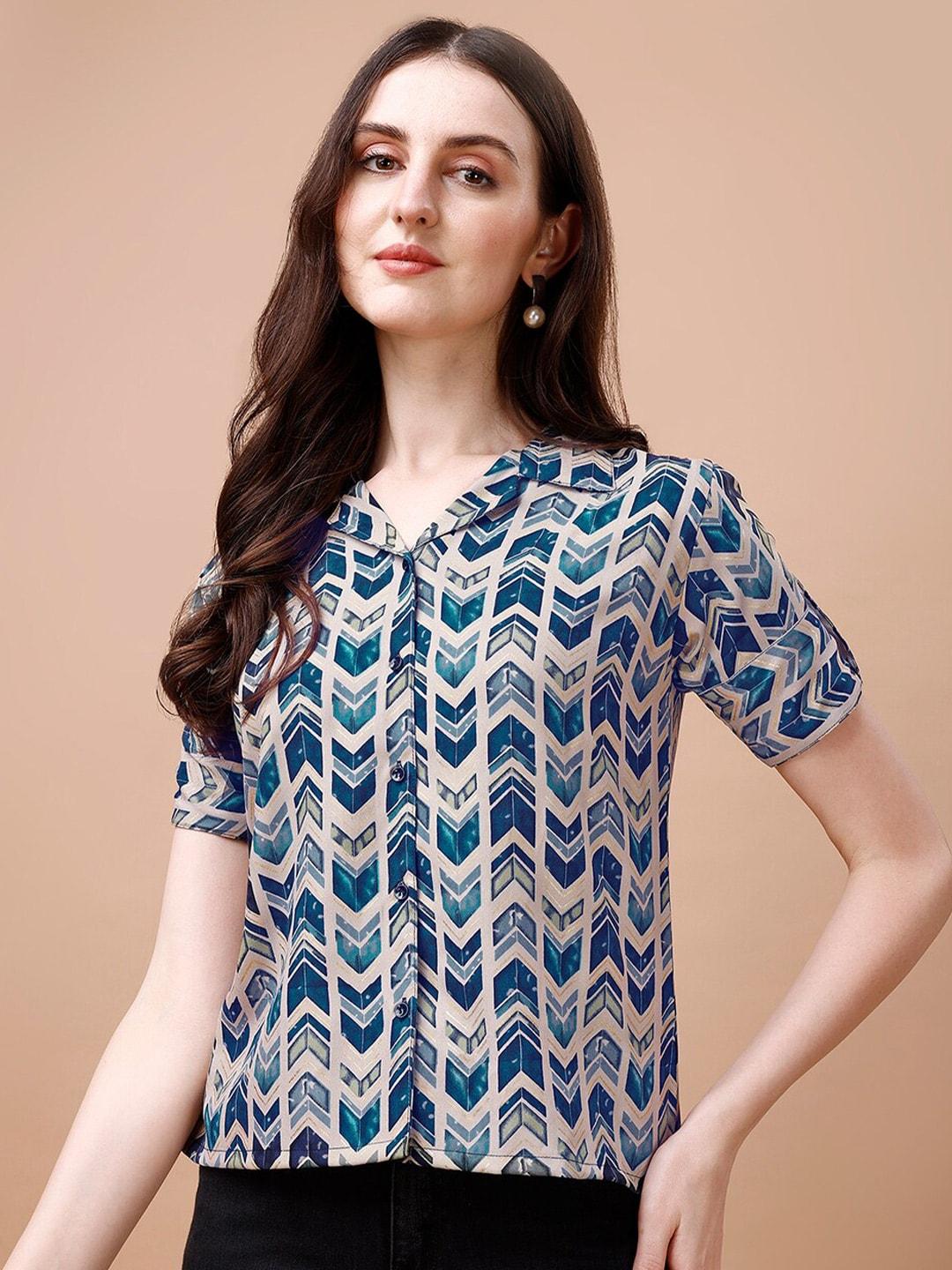Kinjo Geometric Print Shirt Style Top