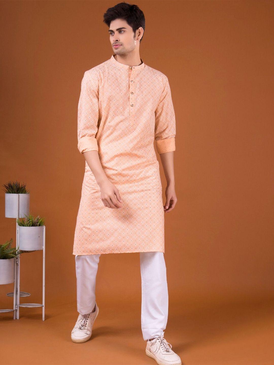 shiwam-ethnix-printed-mandarin-collar-kurta-with-pyjama