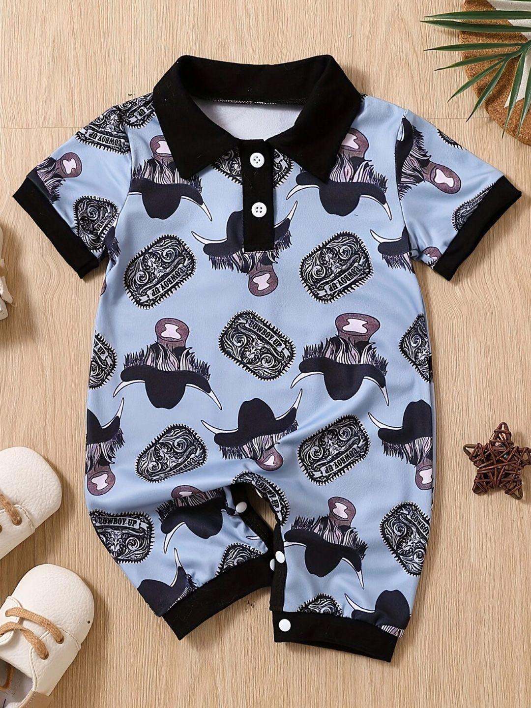 stylecast-girls-conversational-printed-polo-collar-cotton-rompers