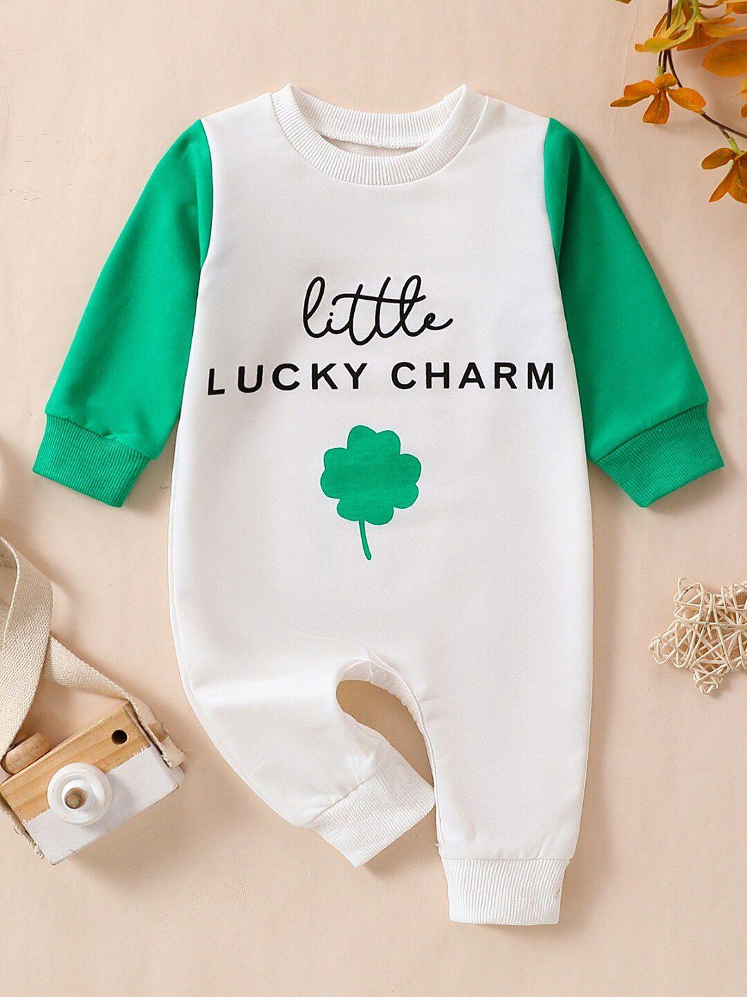 stylecast-infants-girls-green-printed-rompers