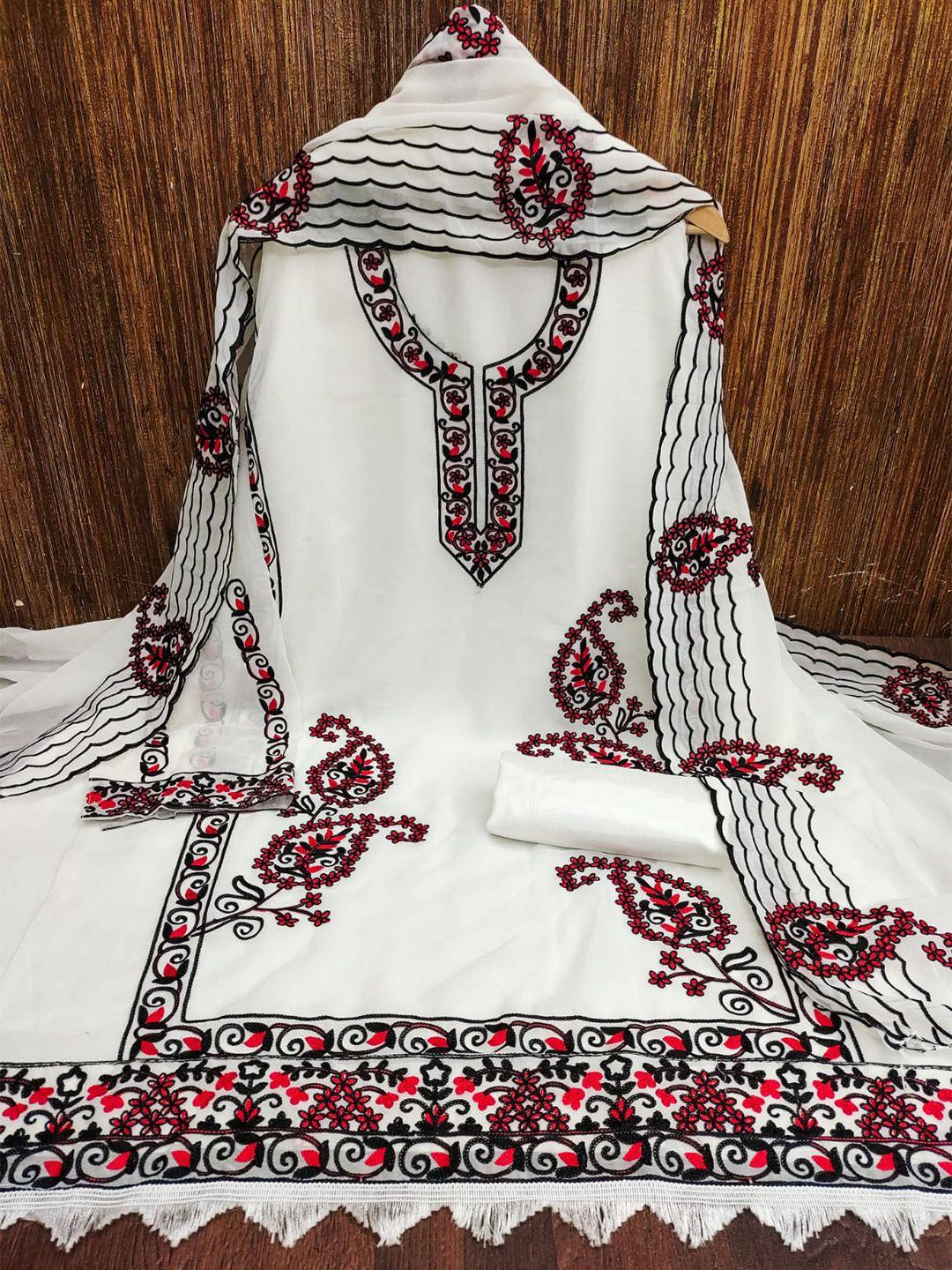 ZEEPKART Ethnic Motifs Embroidered Unstitched Dress Material
