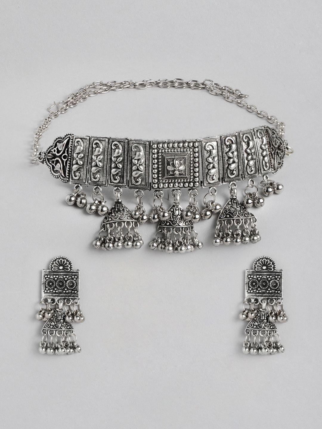 anouk-women-silver-plated-necklace-with-earrings