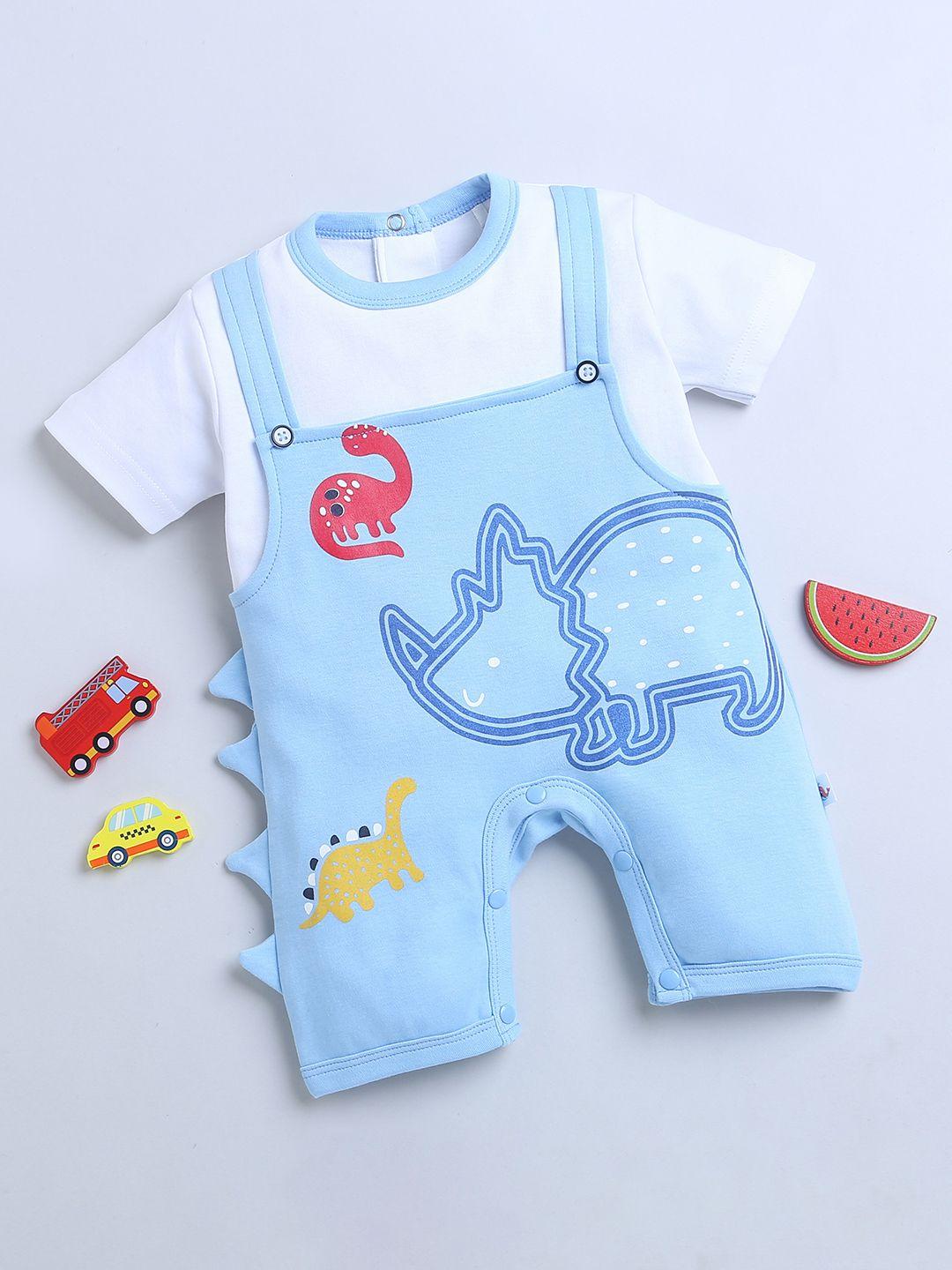 BUMZEE Infants Boys Printed Pure Cotton Rompers