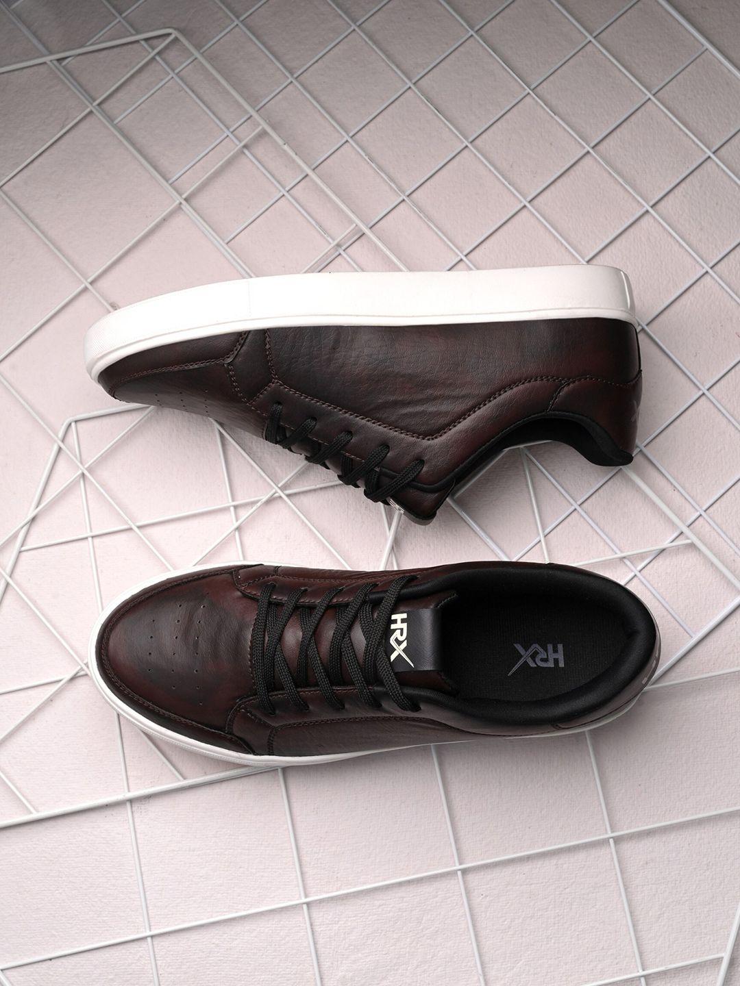 hrx-by-hrithik-roshan-men-brown-contrast-sole-lace-up-sneakers