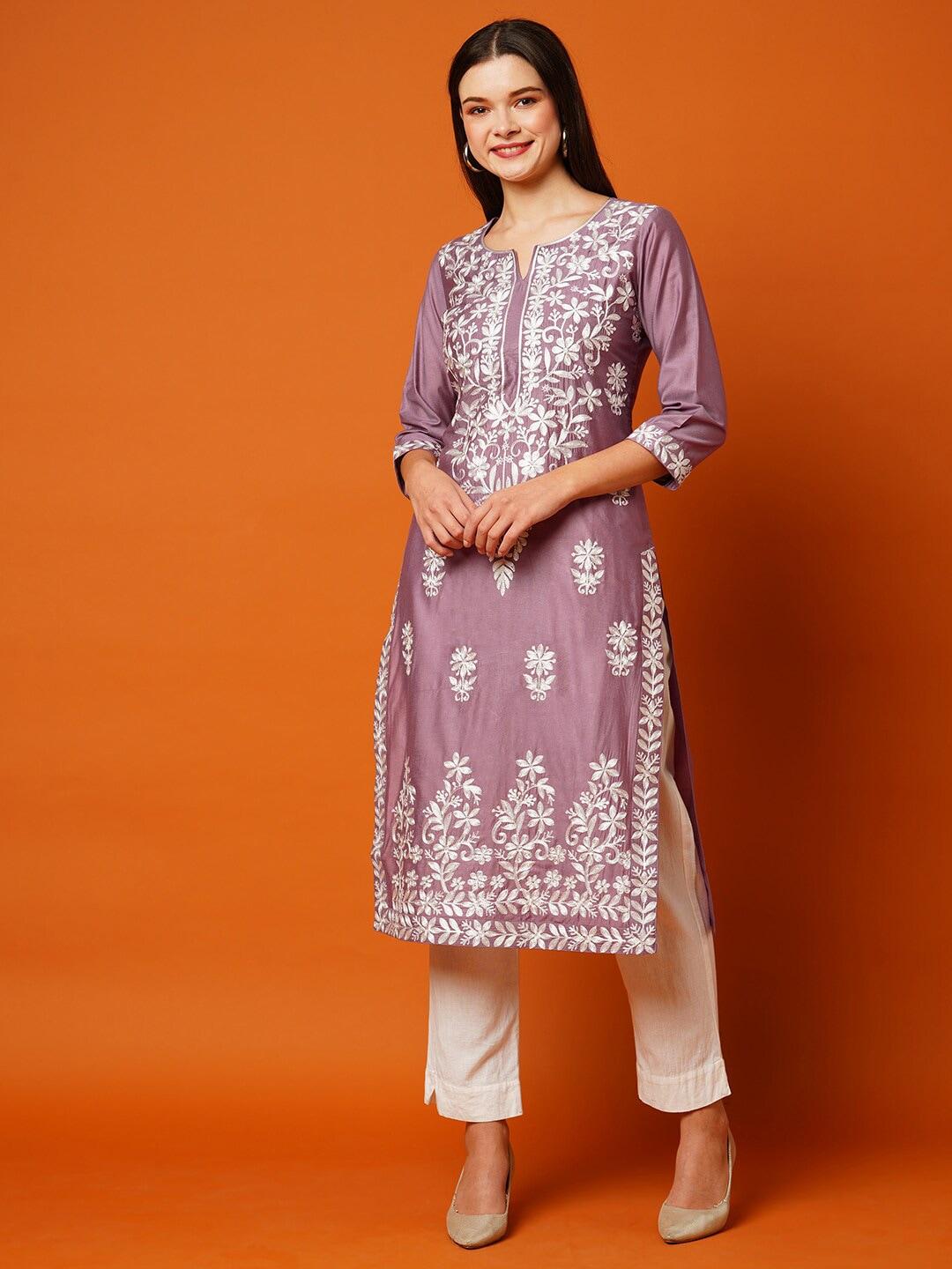 kalini-women-plus-size-floral-embroidered-chikankari-kurta