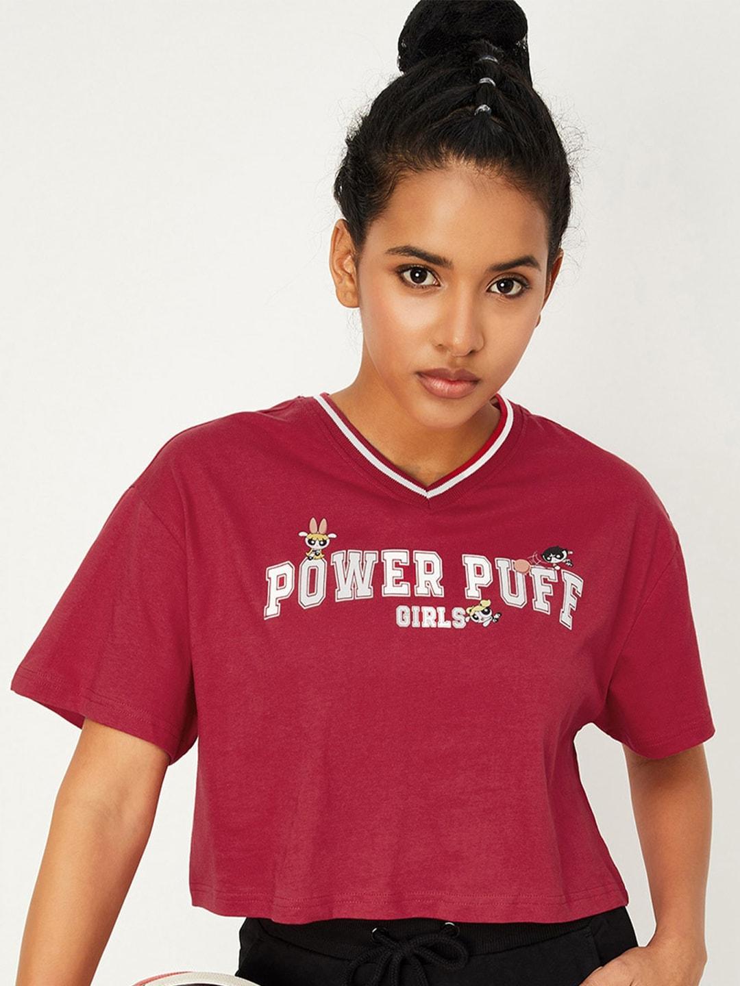 max-power-puff-girls-printed-pure-cotton-crop-boxy-top