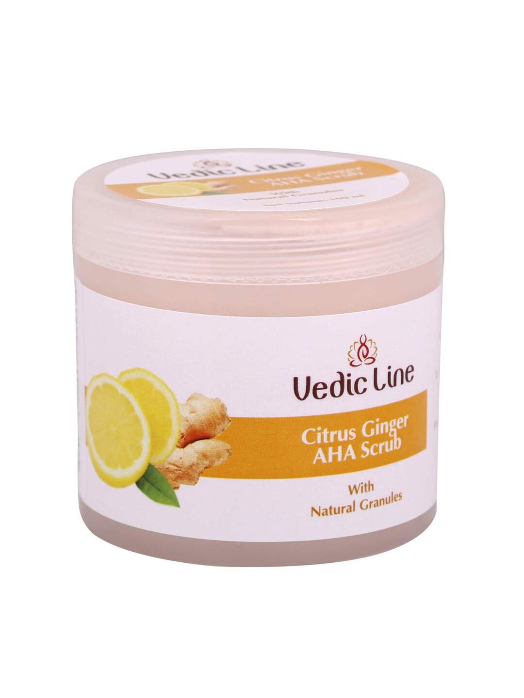 Vedicline Citrus Ginger AHA Face Scrub With Natural Granules - 100ml