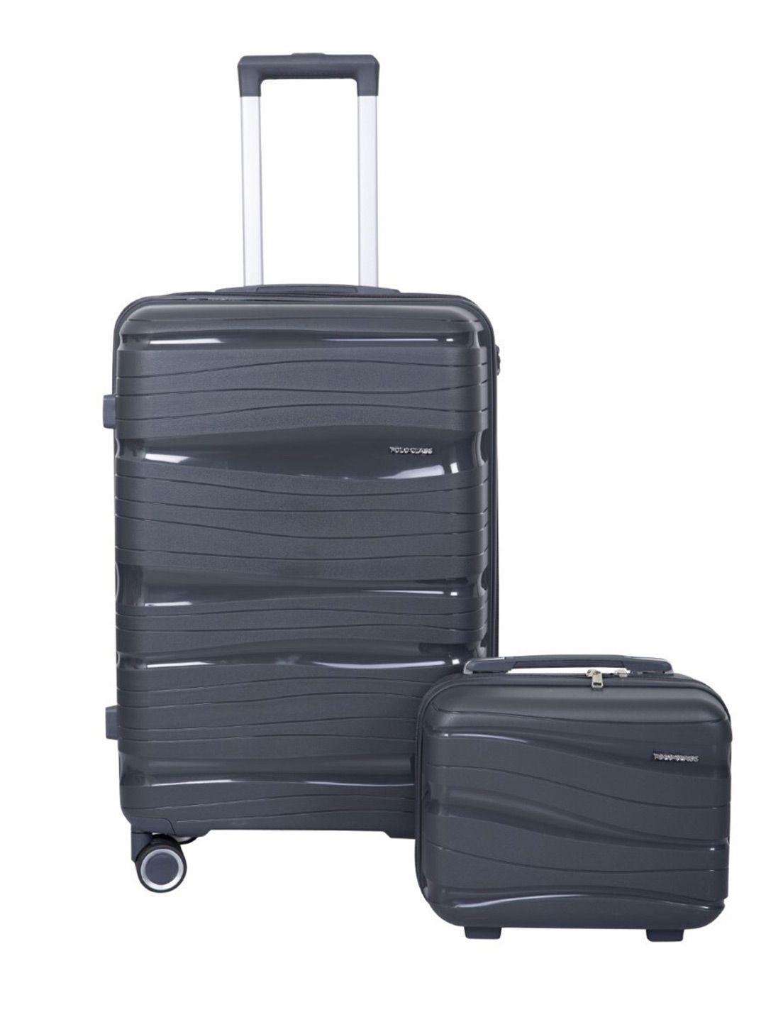 Polo Class Set Of 2 Hard-Sided Large Trolley Suitcase With Vanity