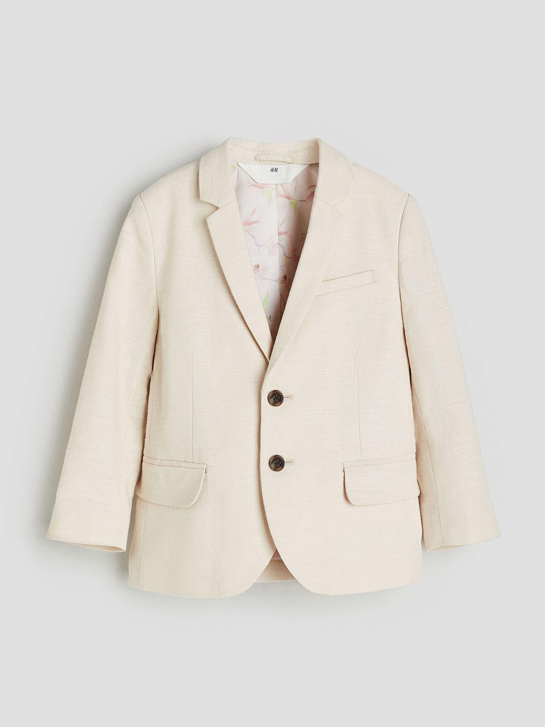 H&M Boys Pure Cotton Single-Breasted Jacket