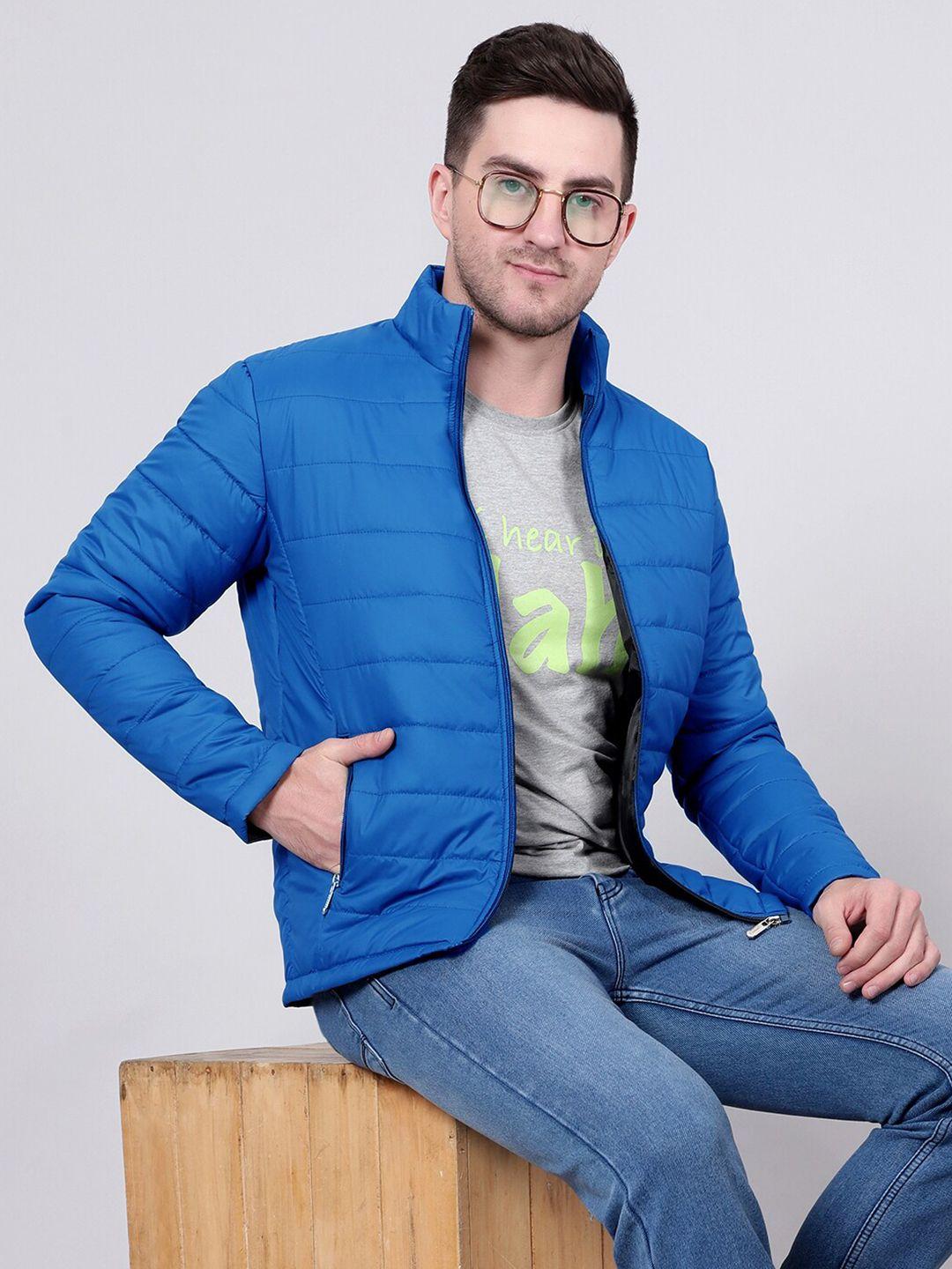kotty-blue-stand-collar-padded-jacket