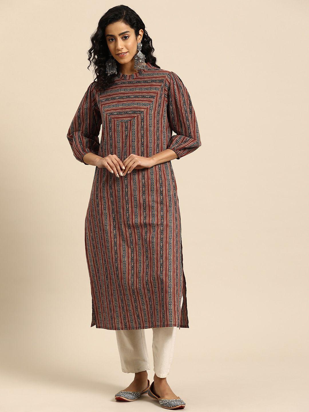 anayna-women-striped-kurta