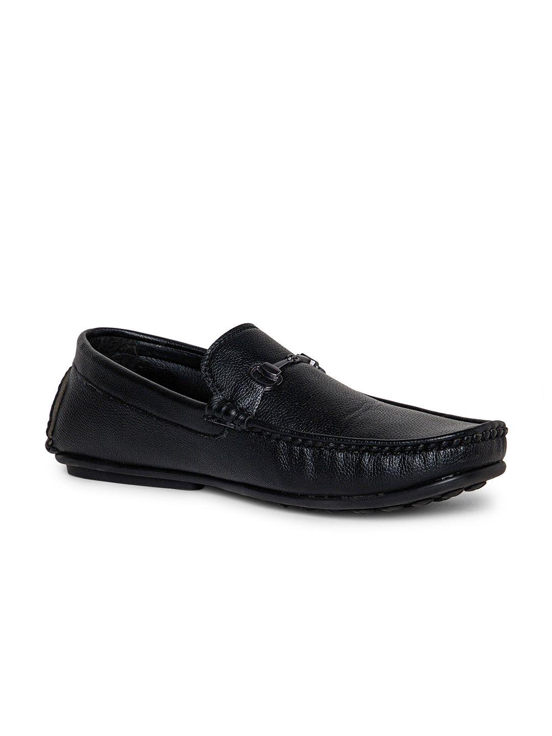 Cantabil Men Textured Comfort Insole Lightweight Horsebit Loafers