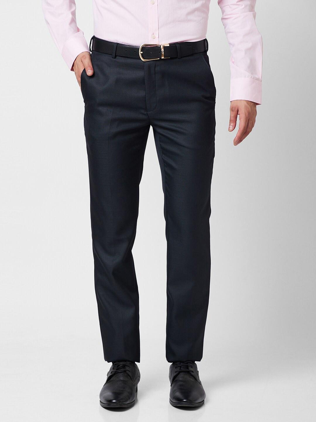 Raymond Slim Fit Self Design Trousers