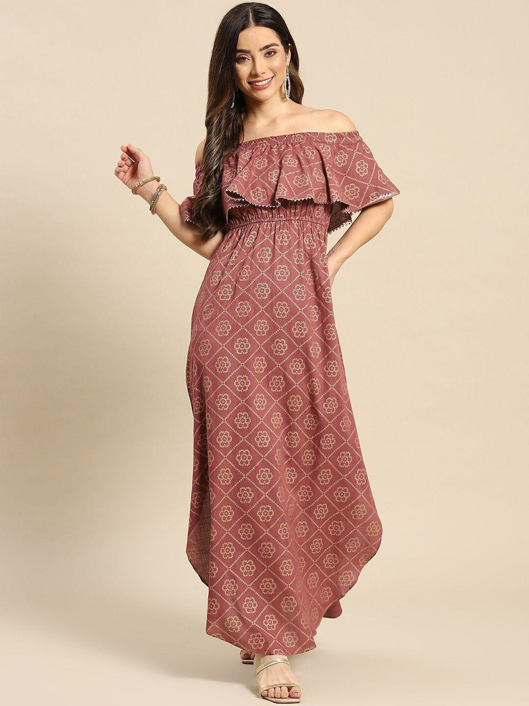 mabish-by-sonal-jain-printed-off-shoulder-maxi-ethnic-dress