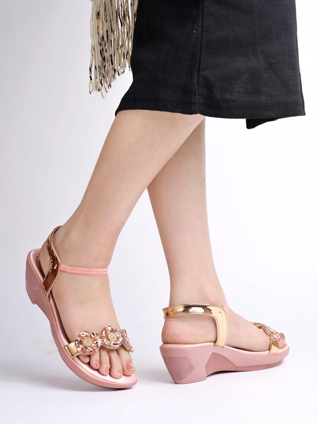 Shoetopia Embellished Wedge Heels