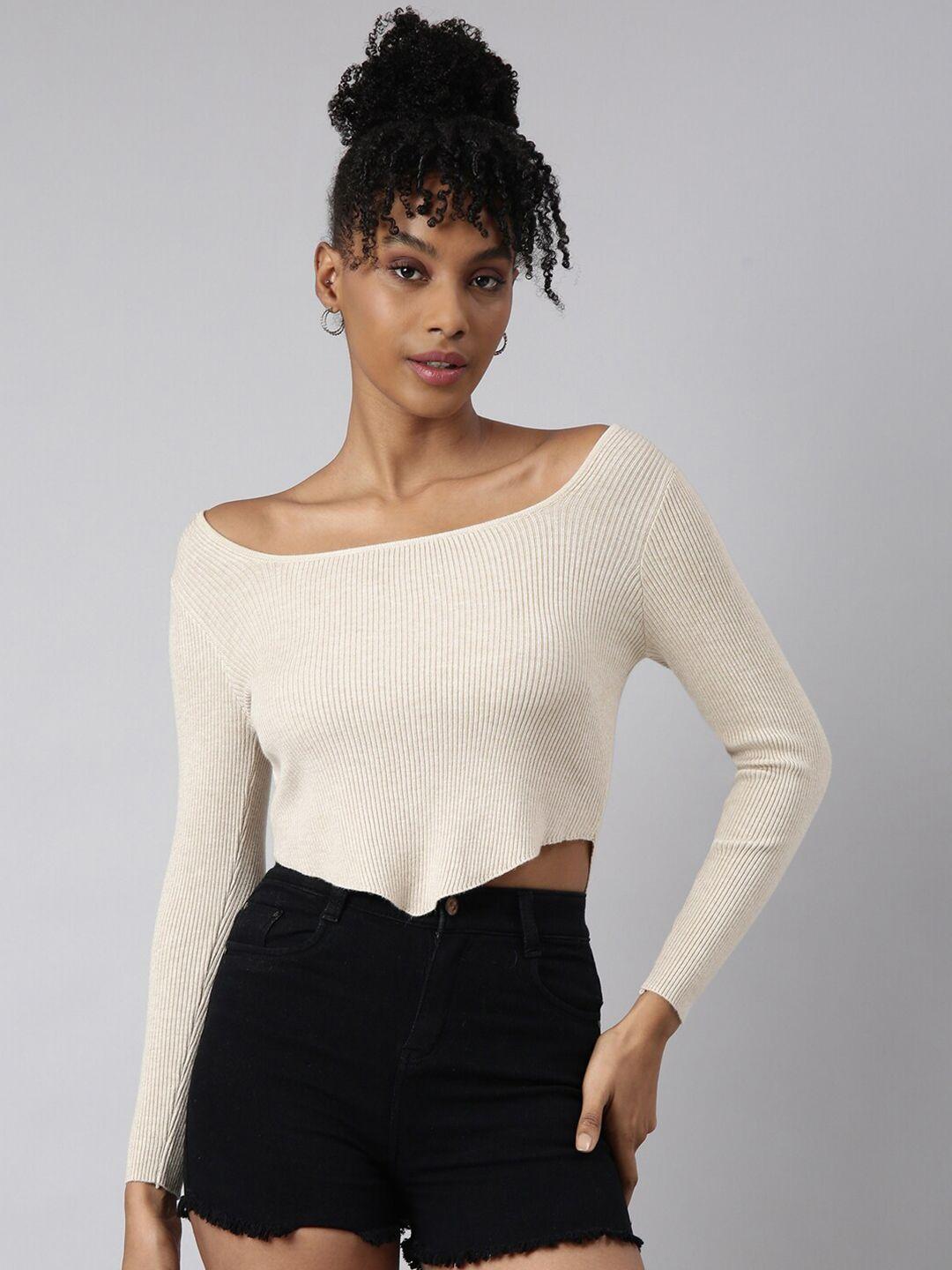 showoff-off-shoulder-fitted-acrylic-crop-top