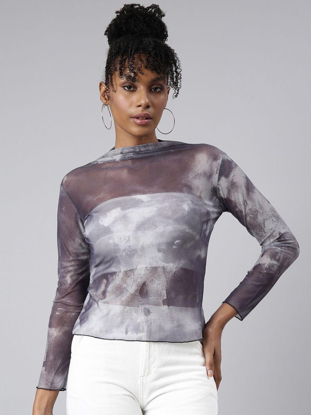 showoff-long-sleeves-high-neck-dyed-fitted-regular-top