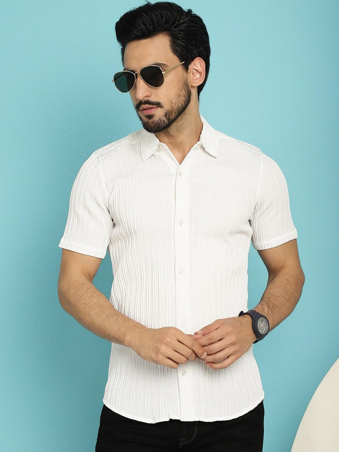 indian-needle-spread-collar-short-sleeves-classic-opaque-striped-casual-shirt