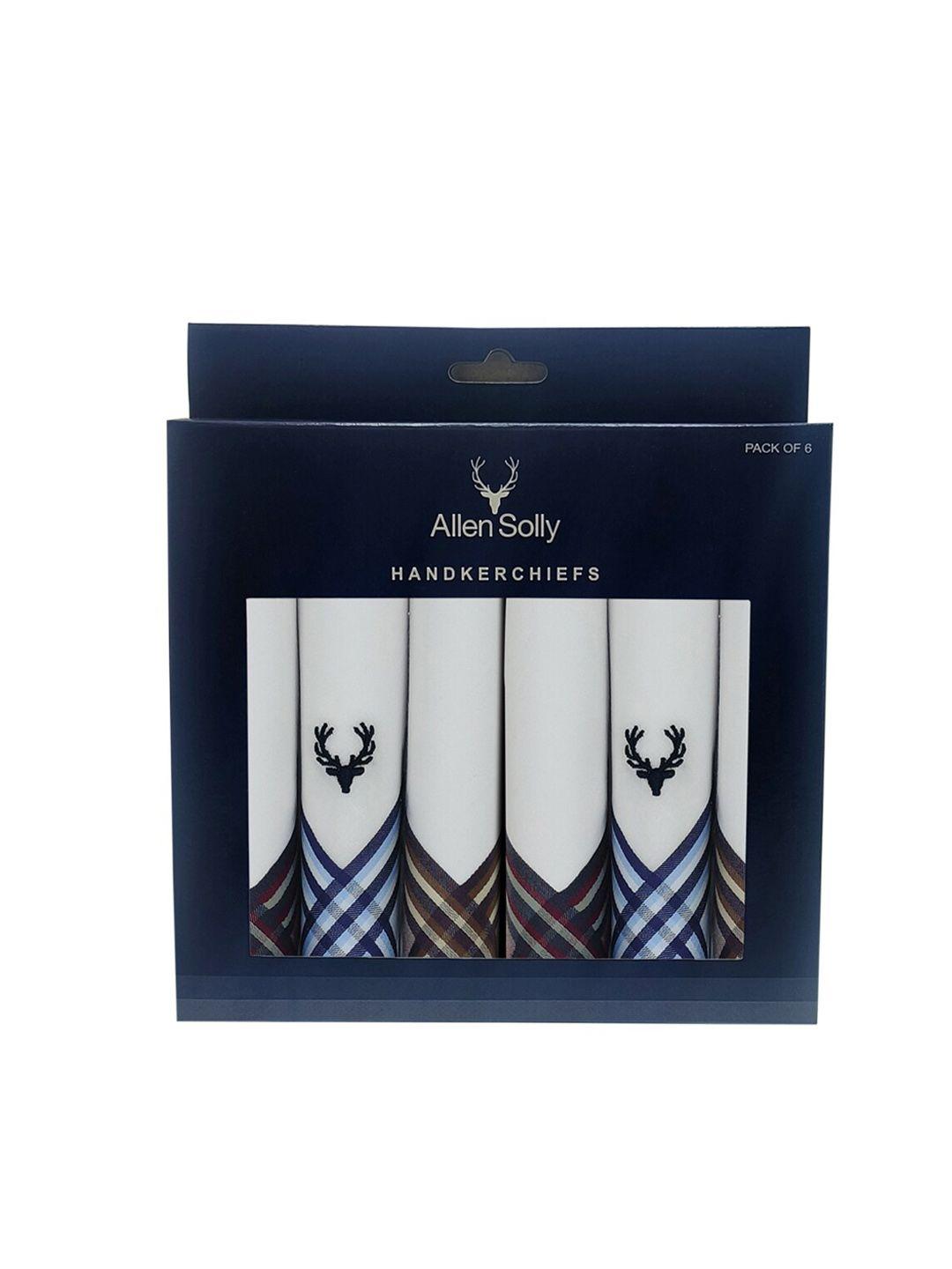 allen-solly-men-pack-of-6-striped-pure-cotton-handkerchief