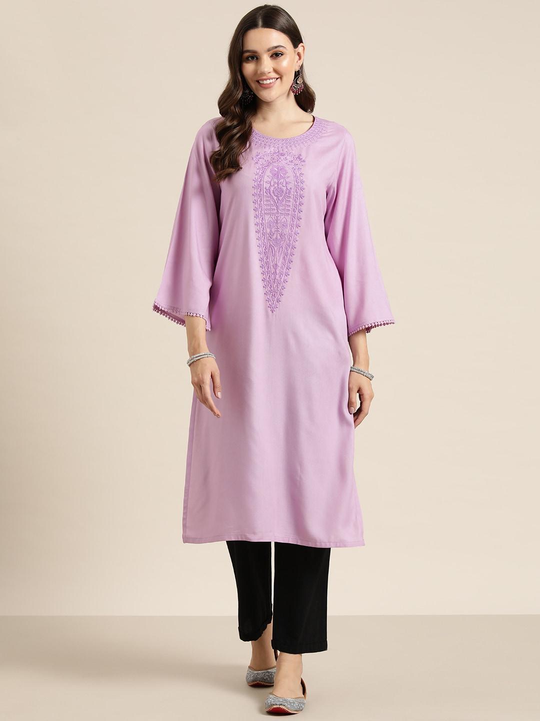 HERE&NOW Floral Embroidered Floral Kurta