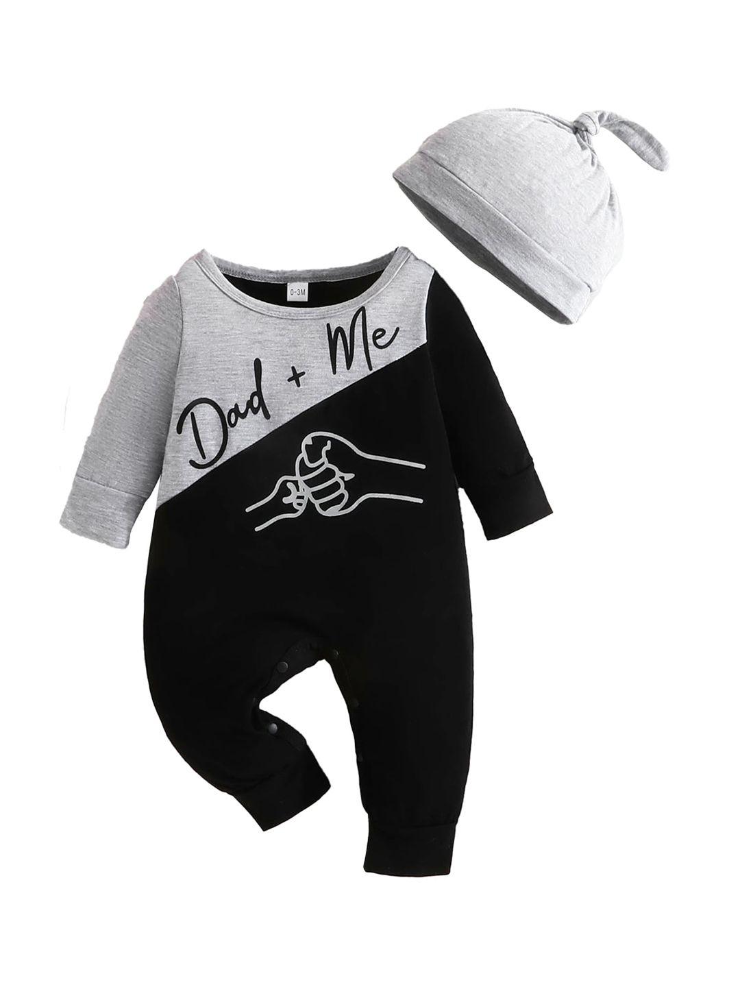StyleCast Infants  Grey & Black Printed Rompers