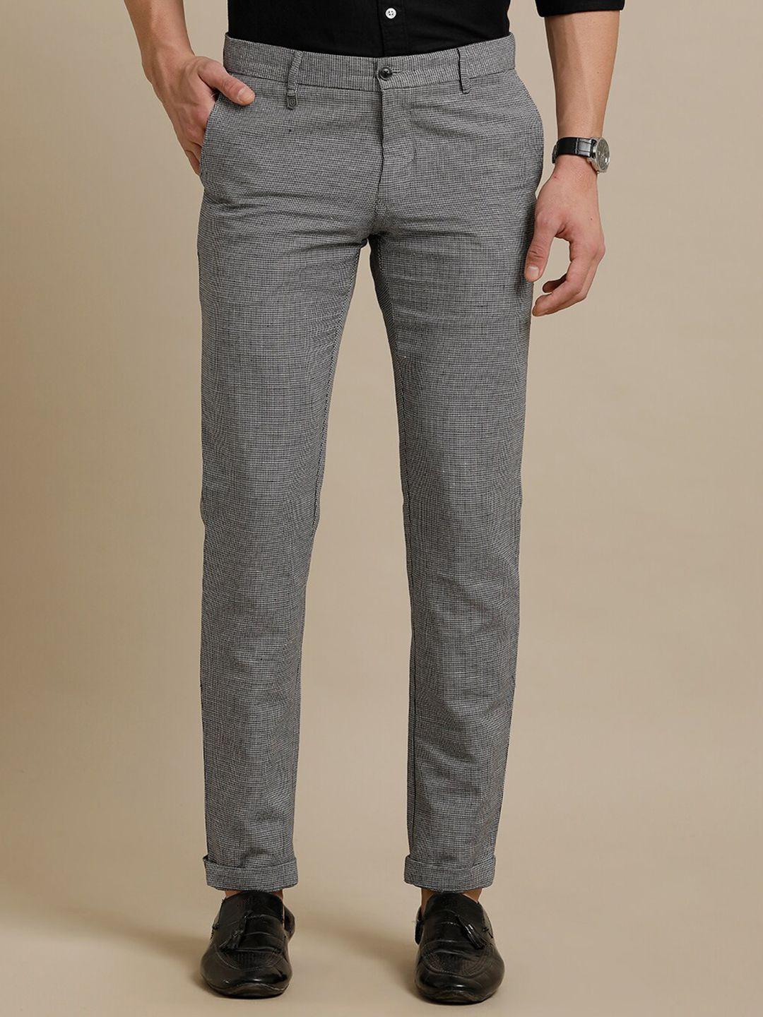 linen-club-men-checked-smart-fit-mid-rise-pure-linen-trousers