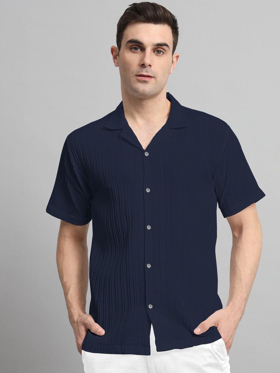 wuxi-classic-striped-spread-collar-short-sleeves-casual-shirt