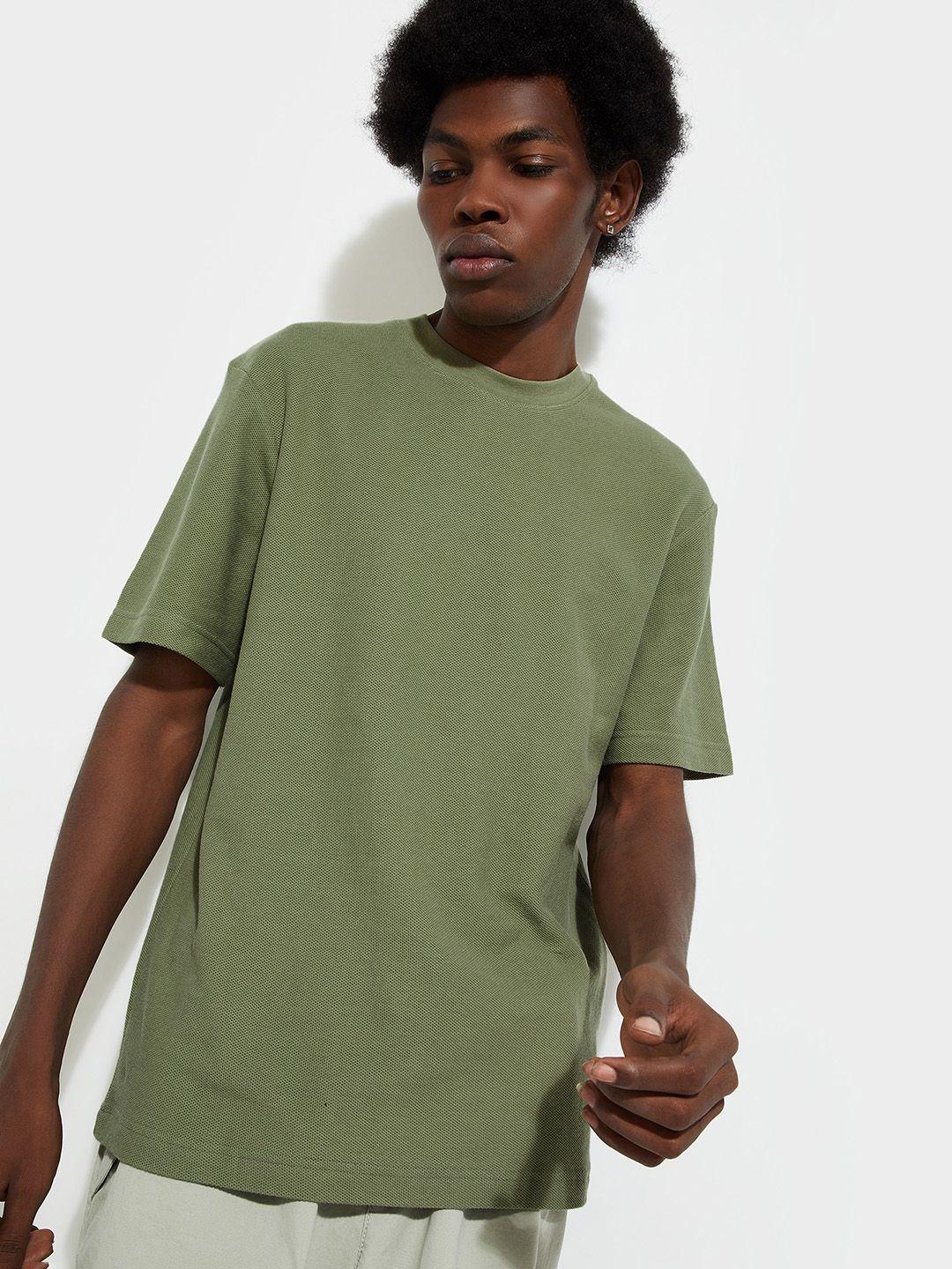 max Self Design Pure Cotton T-shirt