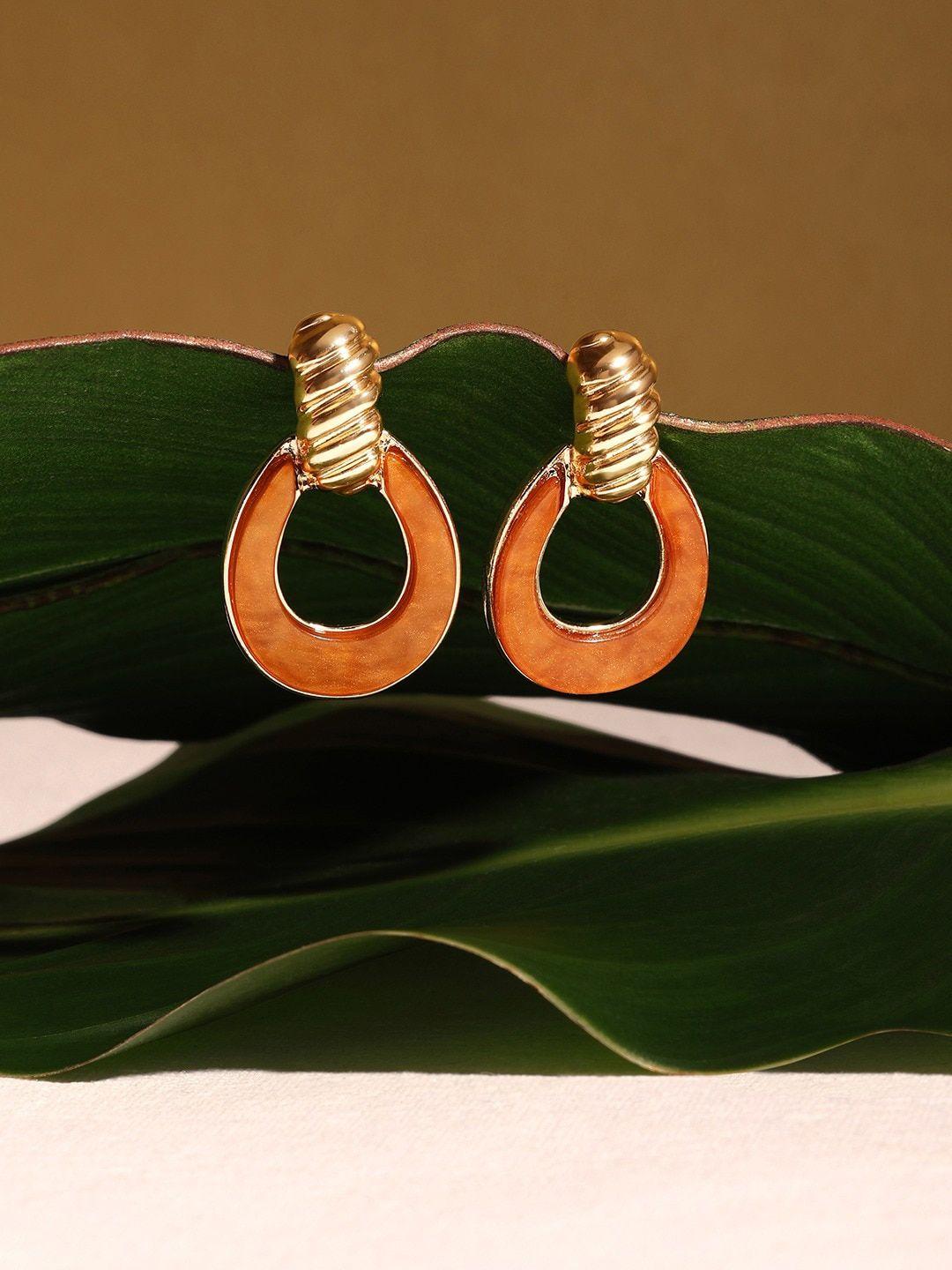 ami-gold-plated-contemporary-drop-earrings