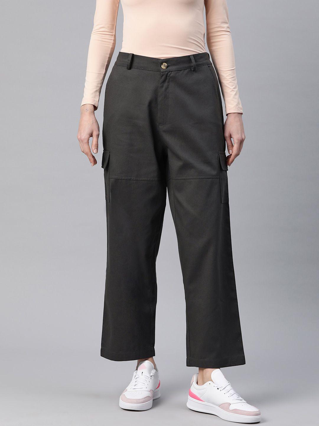 popnetic-flat-front-high-rise-pure-cotton-cargos