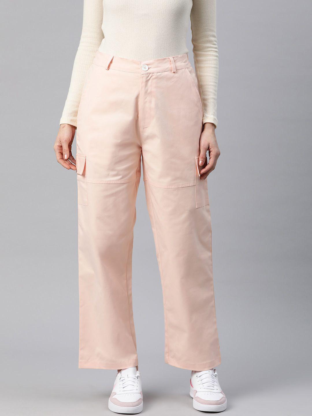 popnetic-flat-front-high-rise-pure-cotton-cargos