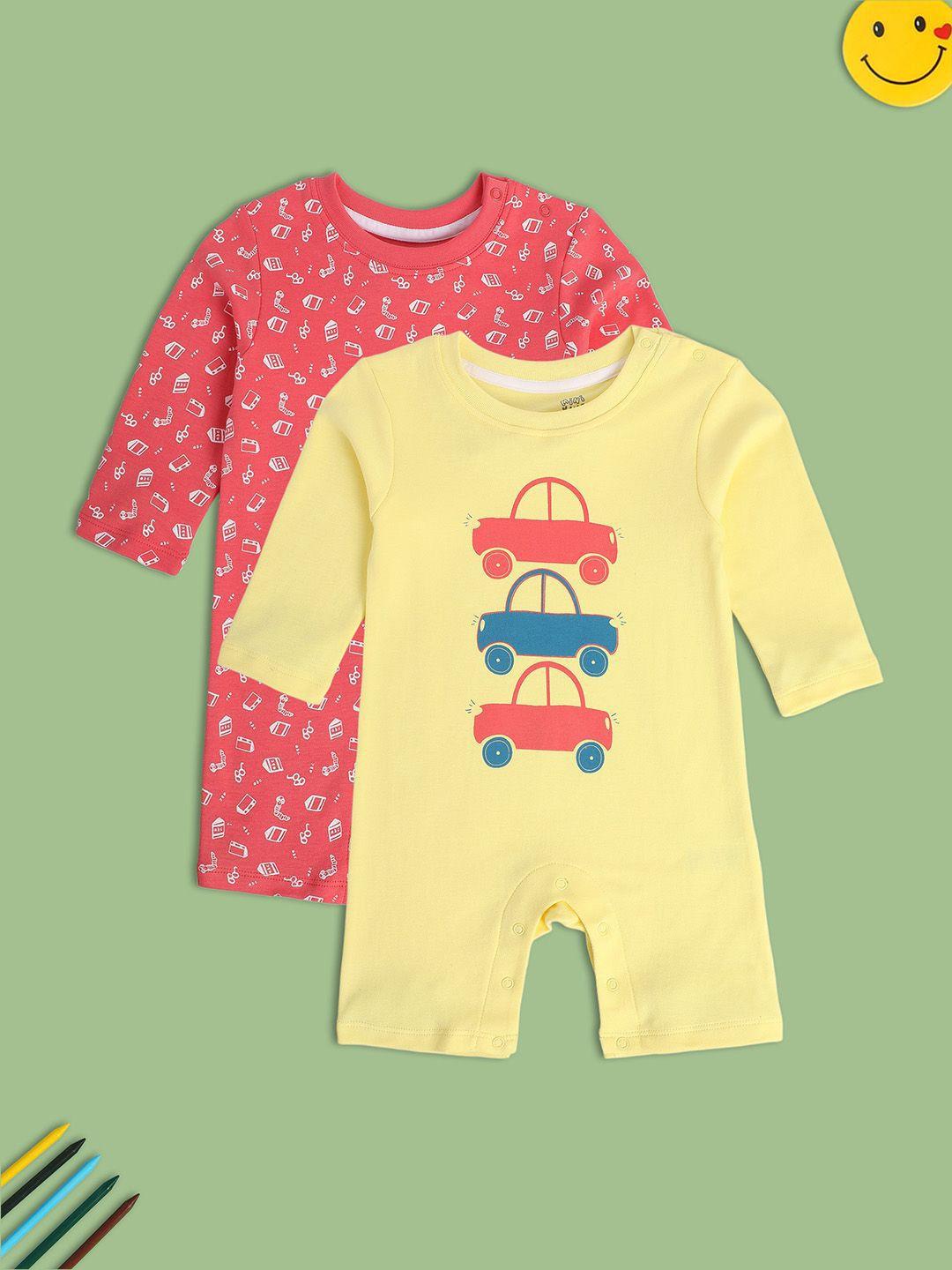 mini-klub-infant-boys-pack-of-2-printed-pure-cotton-rompers