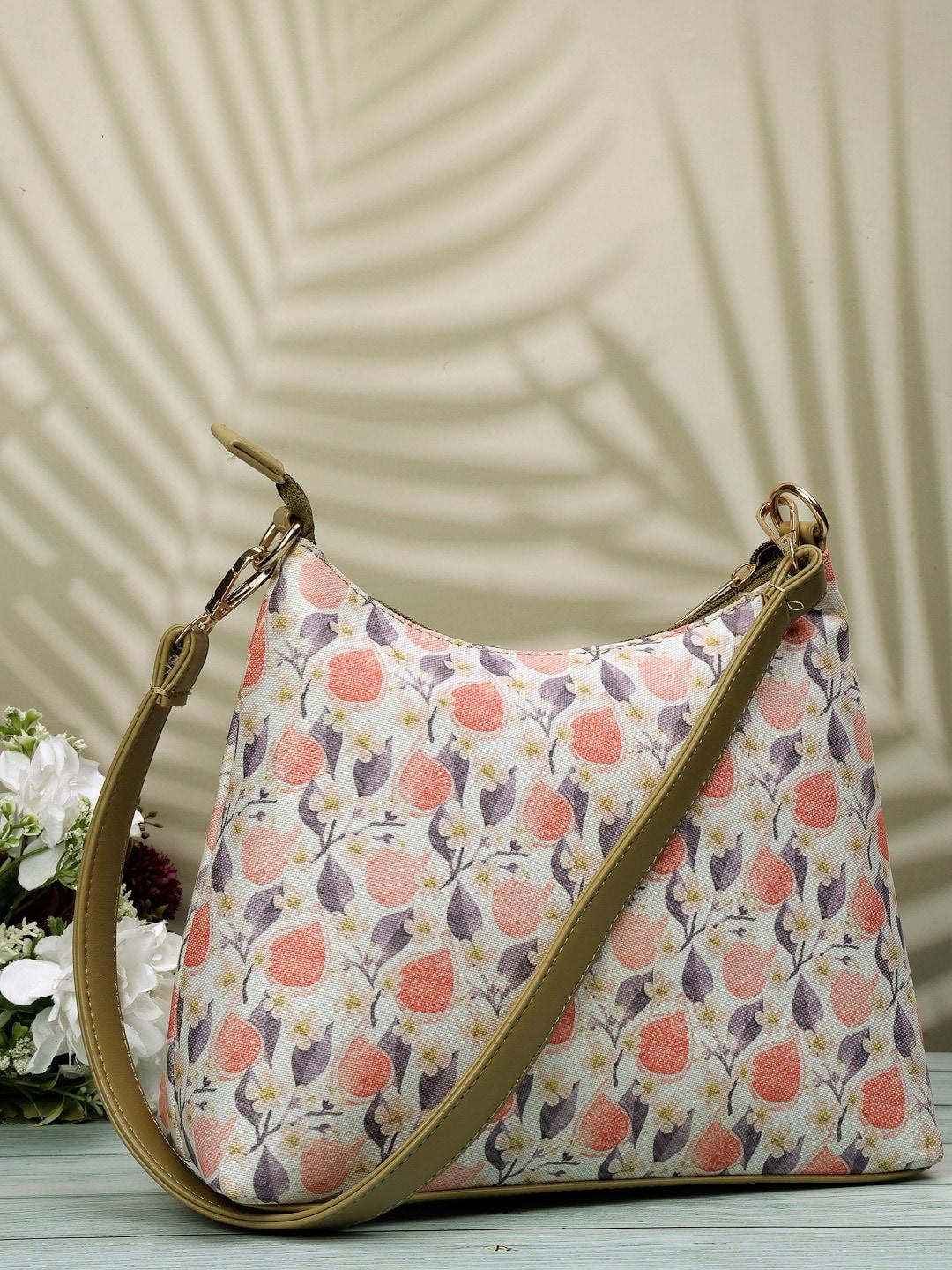 dressberry-beige-floral-printed-structured-shoulder-bag