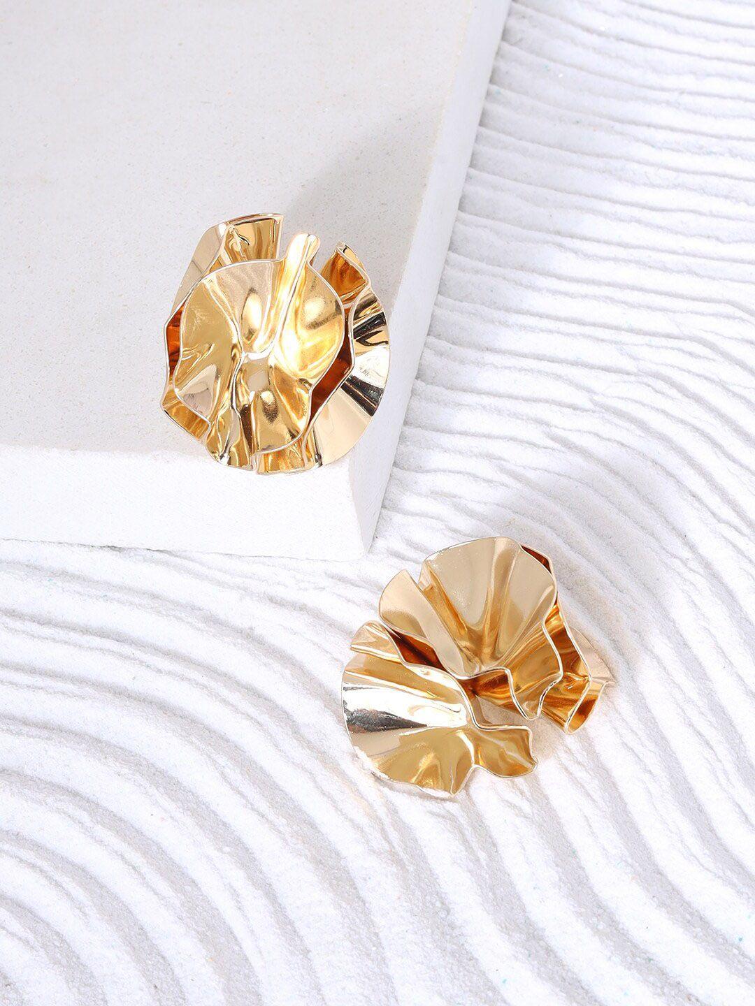JOKER & WITCH Gold-Plated Contemporary Studs Earrings