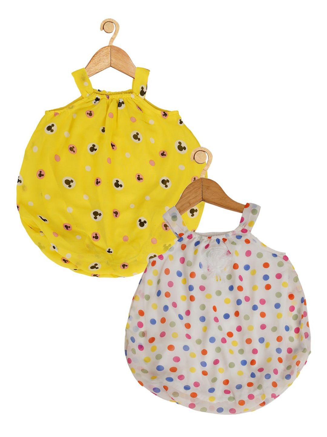 Creative Infant Girls Pack of 2 Printed Romper Dresses