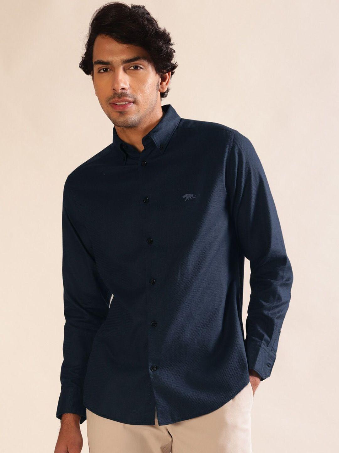 andamen-signature-fundamentals-premium-dobby-button-down-collar-casual-cotton-shirt
