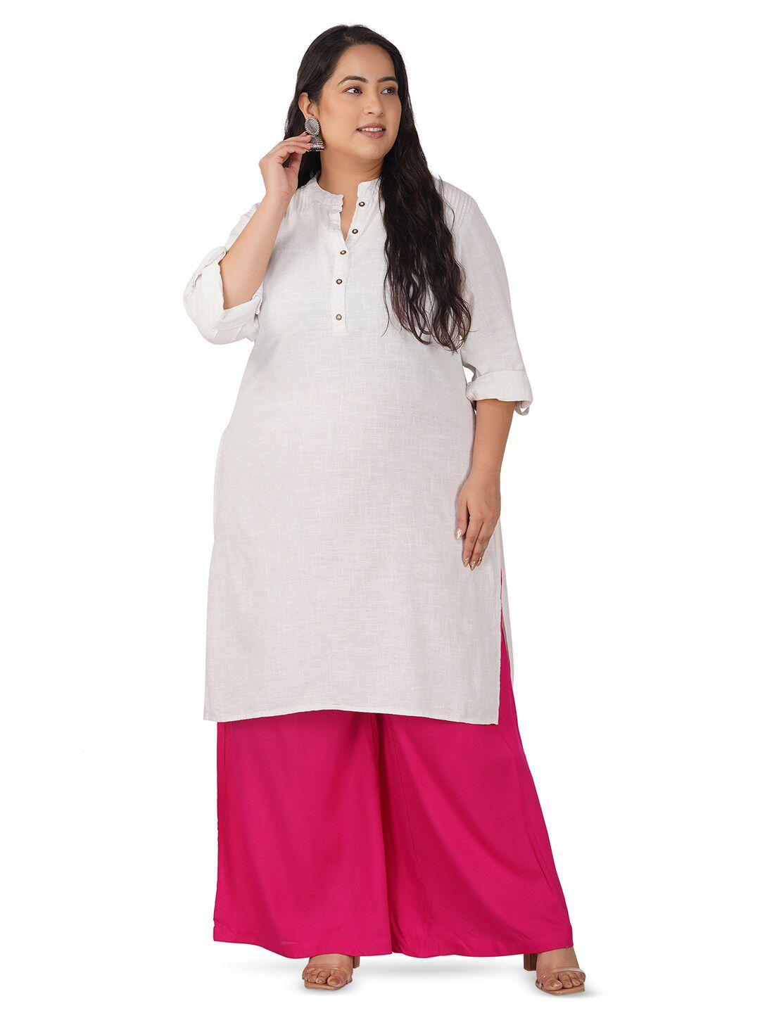 indian flower Plus Size Straight Palazzos
