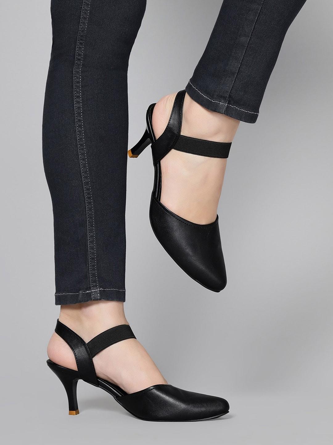 T.ELEVEN Pointed Toe Slim Heeled Pumps