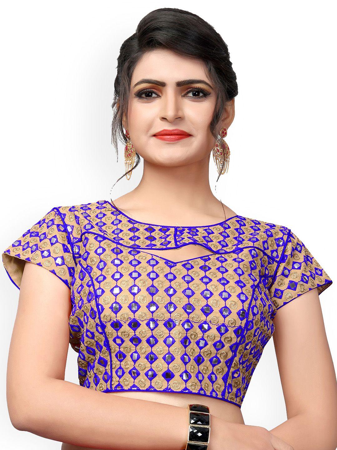 bhavyam-embroidered-round-neck-mirror-work-silk-saree-blouse