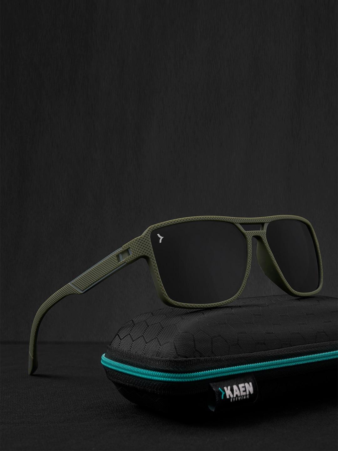 Eyewearlabs Unisex Rectangle Sunglasses with Polarised Lens ELKASKazC3