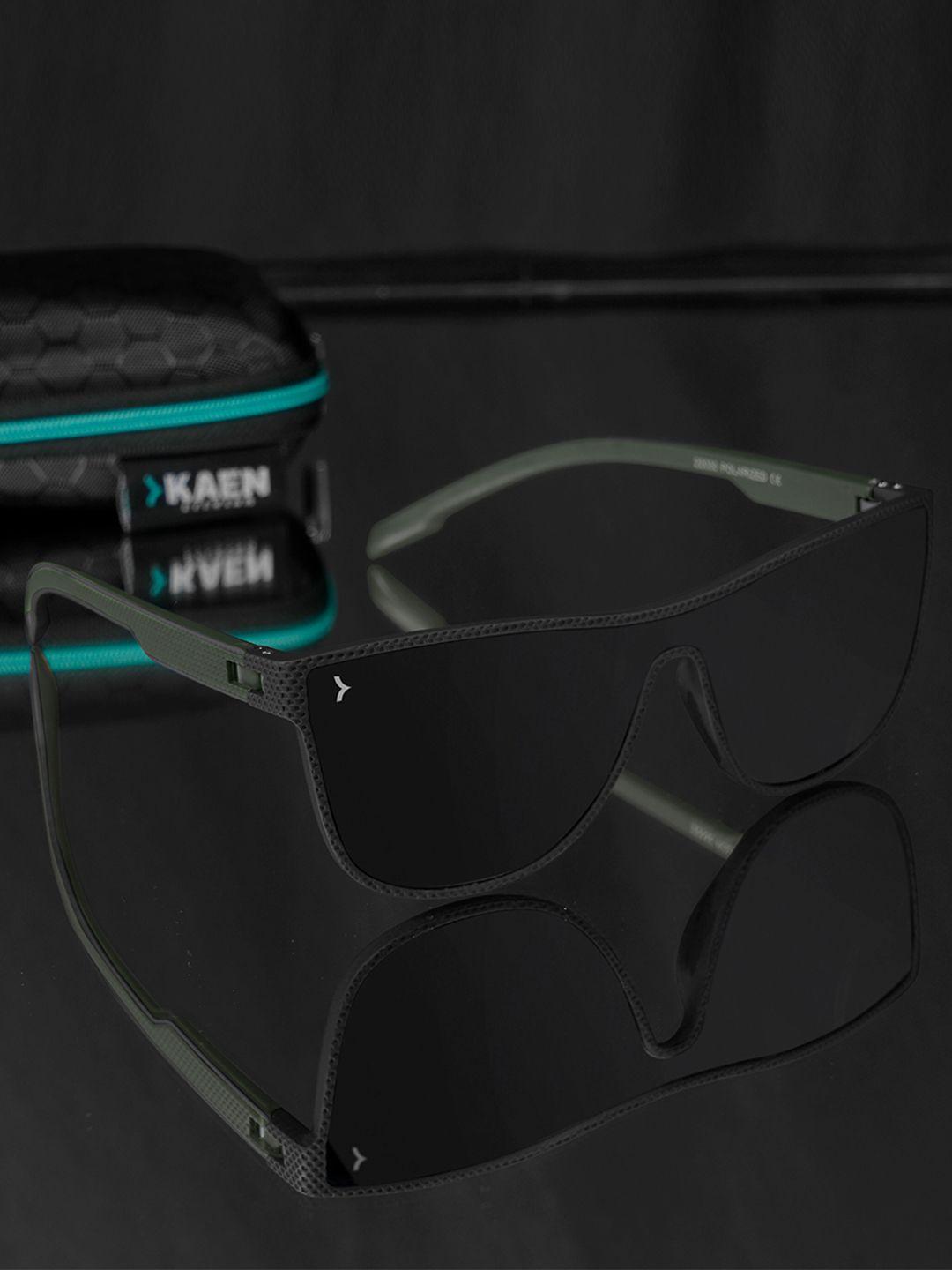 Eyewearlabs Unisex Rectangle Sunglasses with Polarised Lens ELKASKrewC2