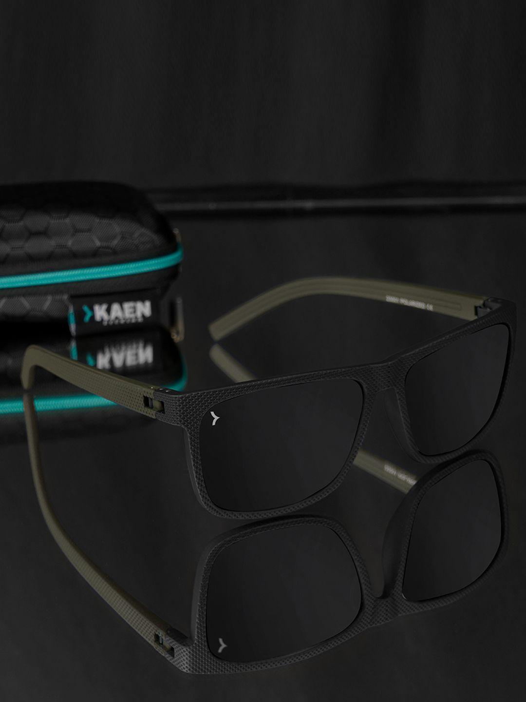 Eyewearlabs Unisex Rectangle Sunglasses with Polarised Lens ELKASKevC2
